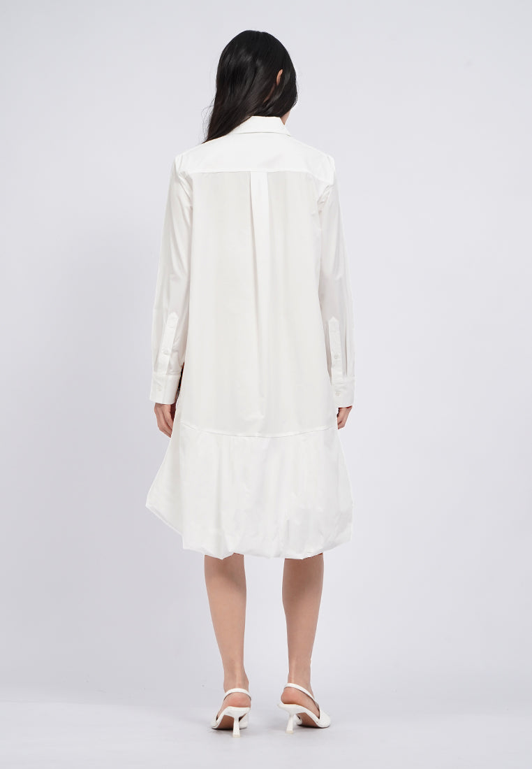 Long Sleeve Balloon Shirt Dress