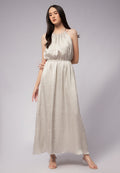 Halter Maxi Dress with Elastic Waist