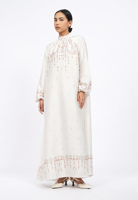 Printed High Neck Maxi Dress