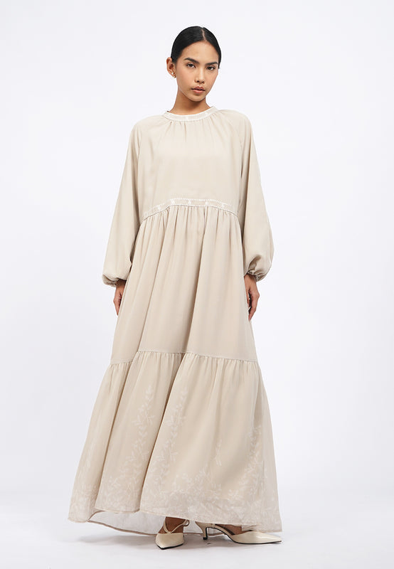 Round Neck Tiered Gamis