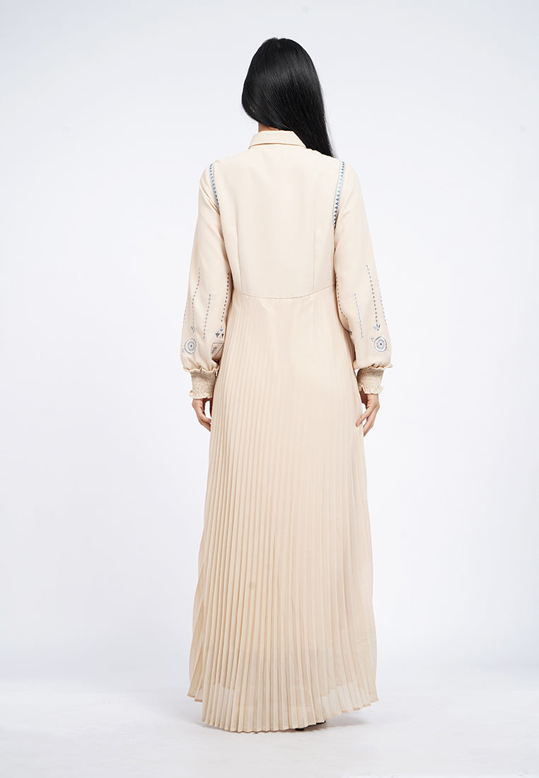 Pleated Long Sleeve Gamis