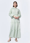 Printed Frills Maxi Dress