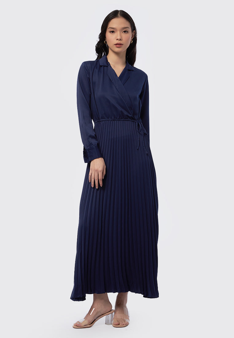 Long Sleeve Satin Maxi Dress