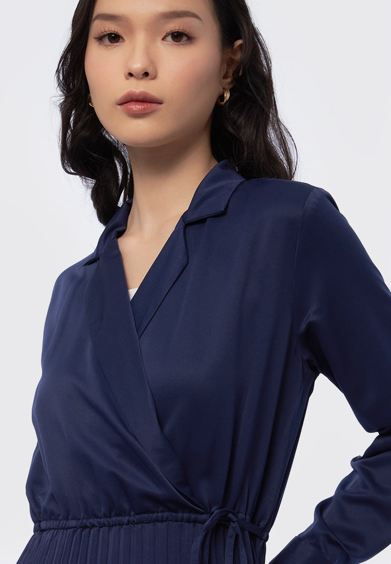 Long Sleeve Satin Maxi Dress