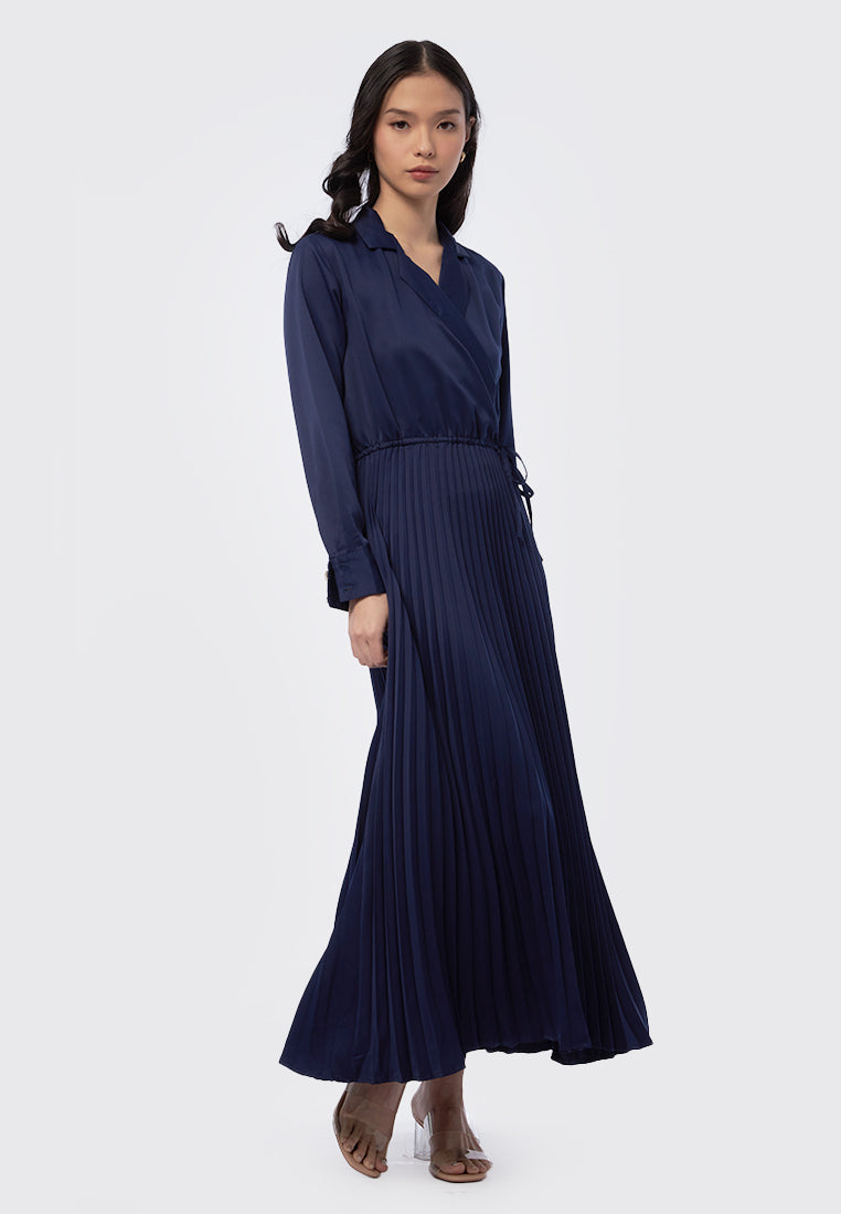 Long Sleeve Satin Maxi Dress
