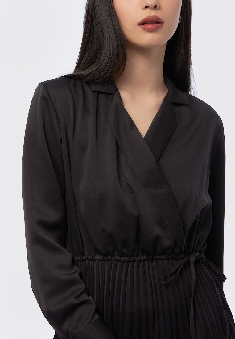 Long Sleeve Satin Maxi Dress