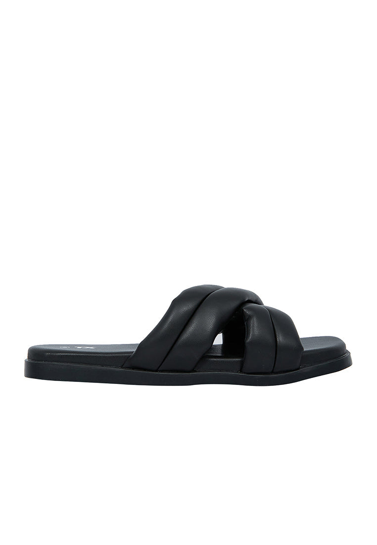 Black Puffy Sandals