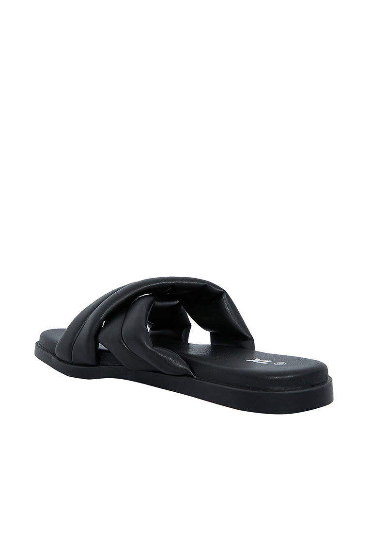 Black Puffy Sandals