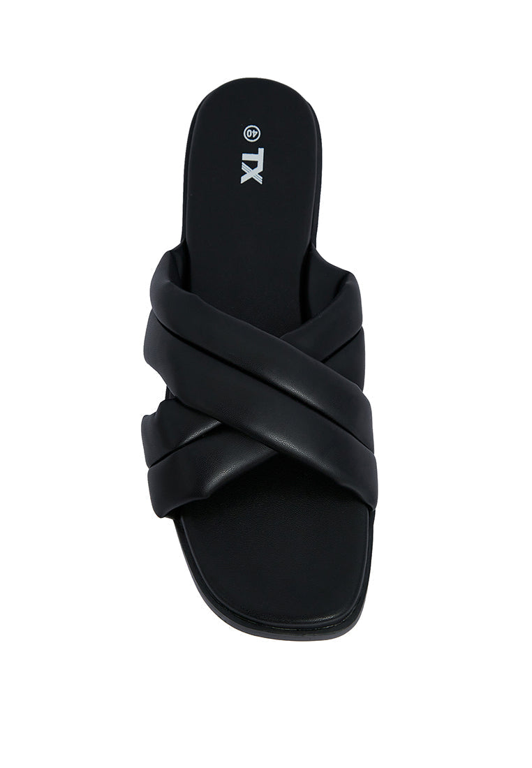 Black Puffy Sandals