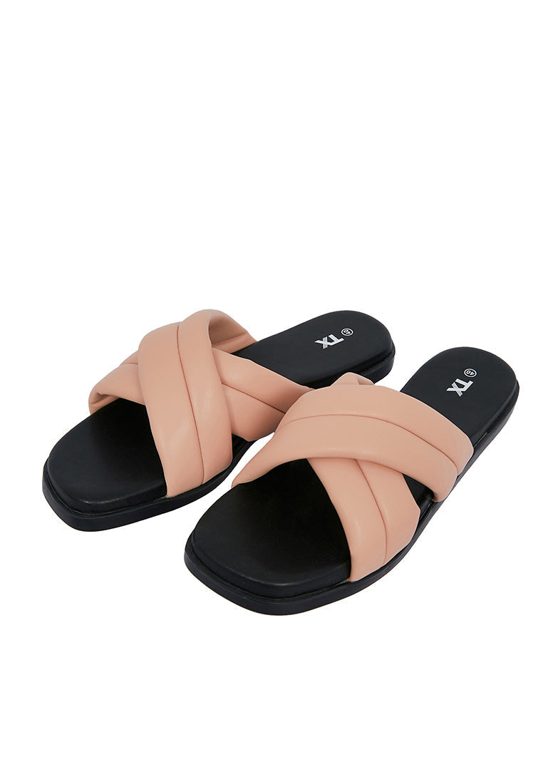 Dusty Pink Puffy Sandals