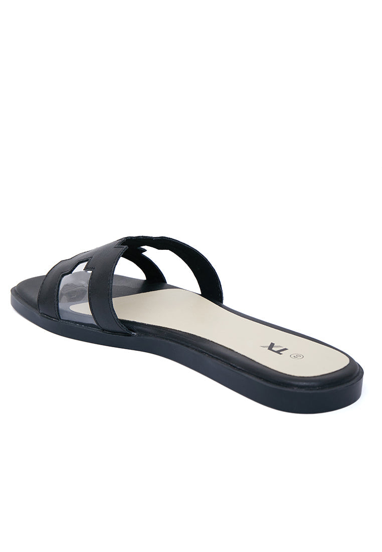 Black Flat Sandals