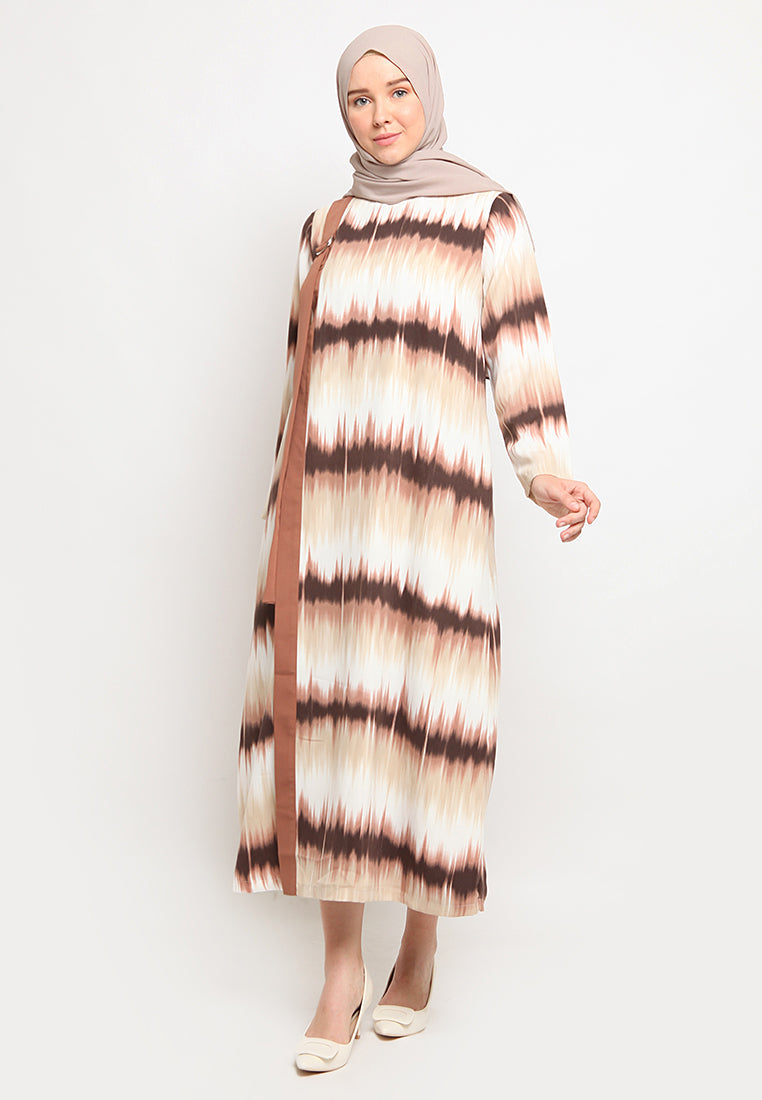 Round Neck Printed Gamis