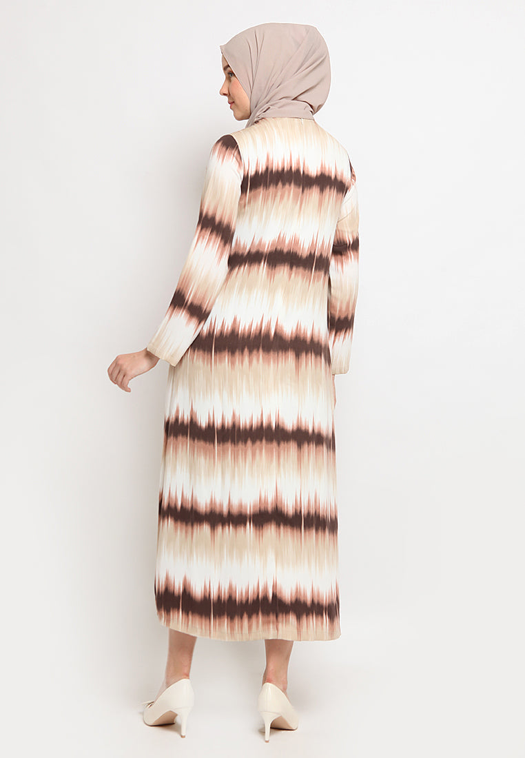 Round Neck Printed Gamis