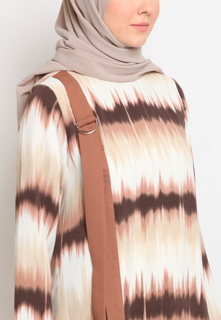 Round Neck Printed Gamis