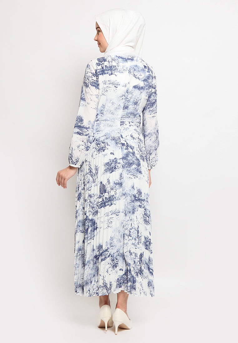 Pleated Printed Gamis