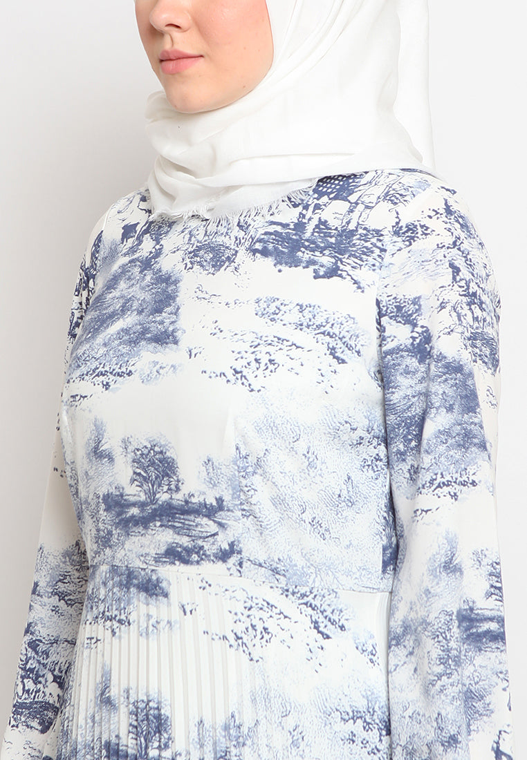 Pleated Printed Gamis