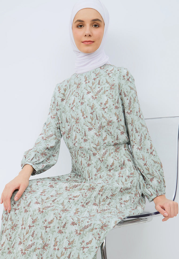 Printed Long Sleeve Gamis