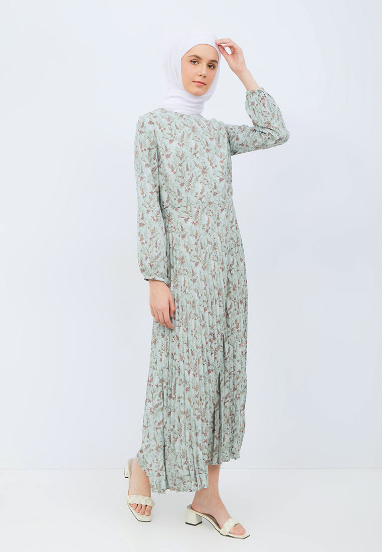 Printed Long Sleeve Gamis