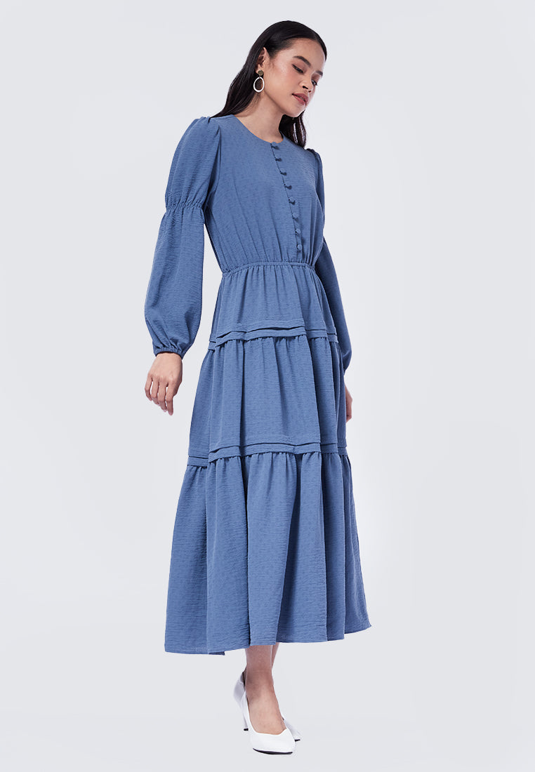 Balloon Sleeves Tiered Gamis