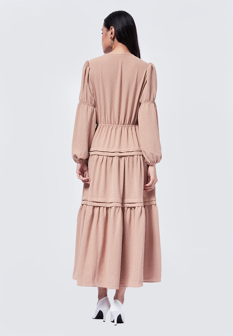 Balloon Sleeves Tiered Gamis