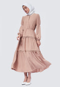 Balloon Sleeves Tiered Gamis