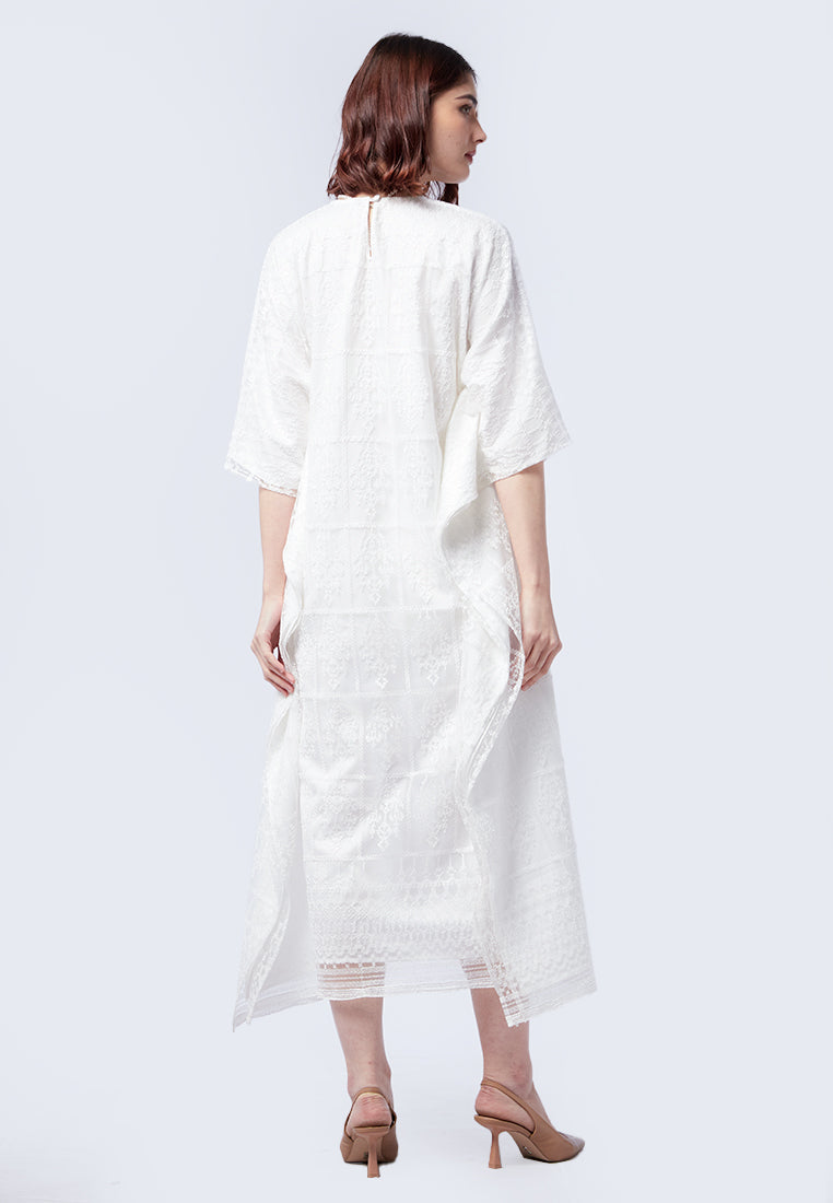 Draped Lace Kaftan