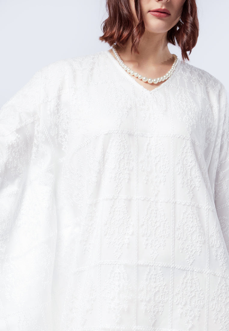 Draped Lace Kaftan