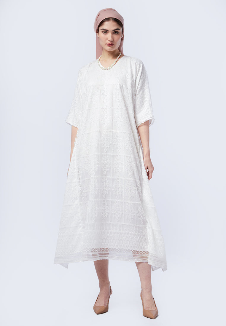 Draped Lace Kaftan