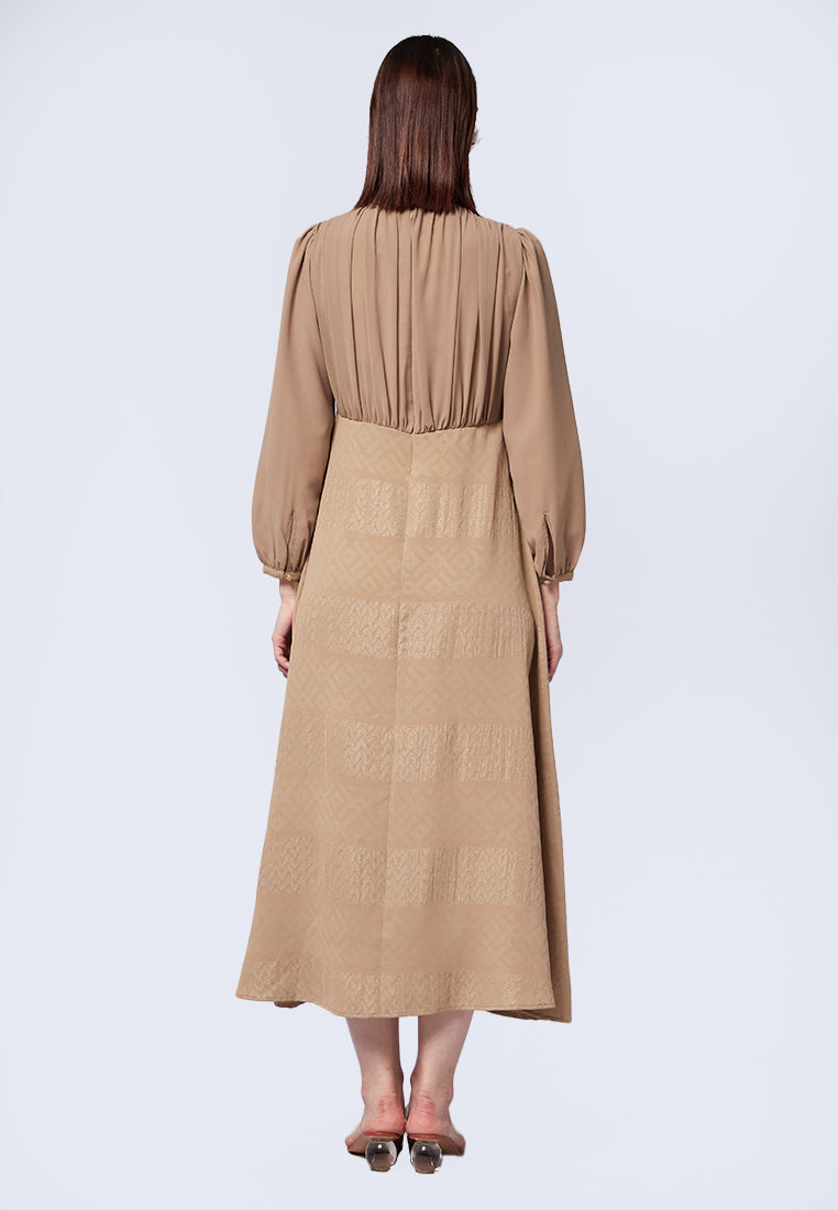 Ruched Long Sleeve Gamis