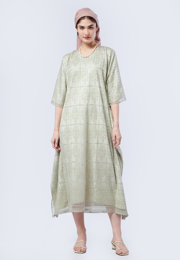 Draped Lace Kaftan