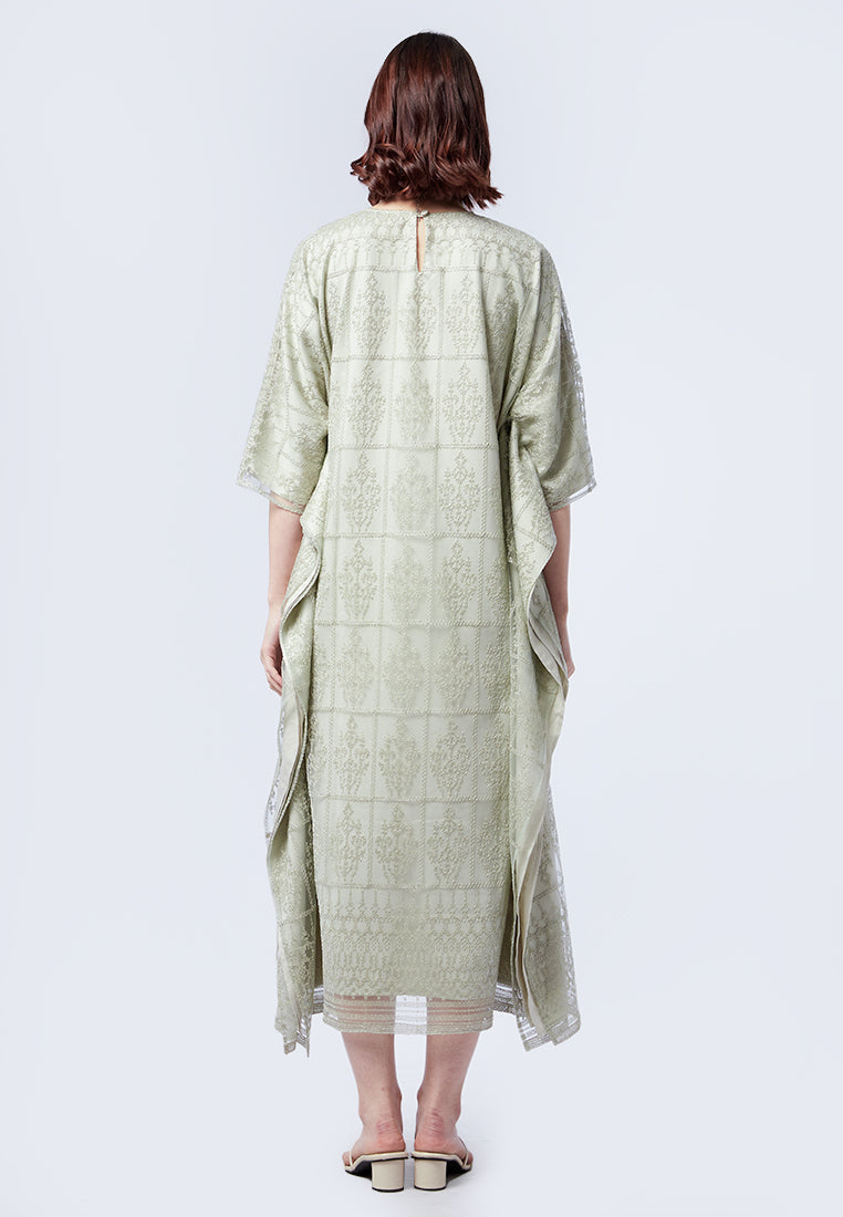 Draped Lace Kaftan