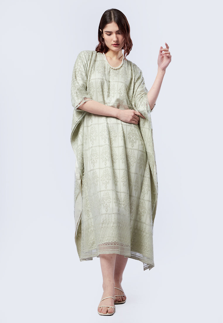 Draped Lace Kaftan