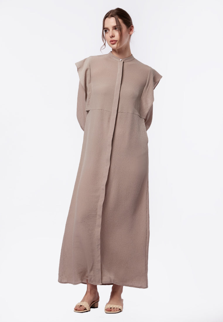 Executive x Jenahara Mandarin Collar Maxi Dress