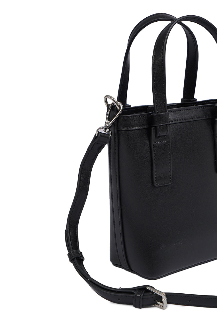 Black Sling Bag with Top Handle