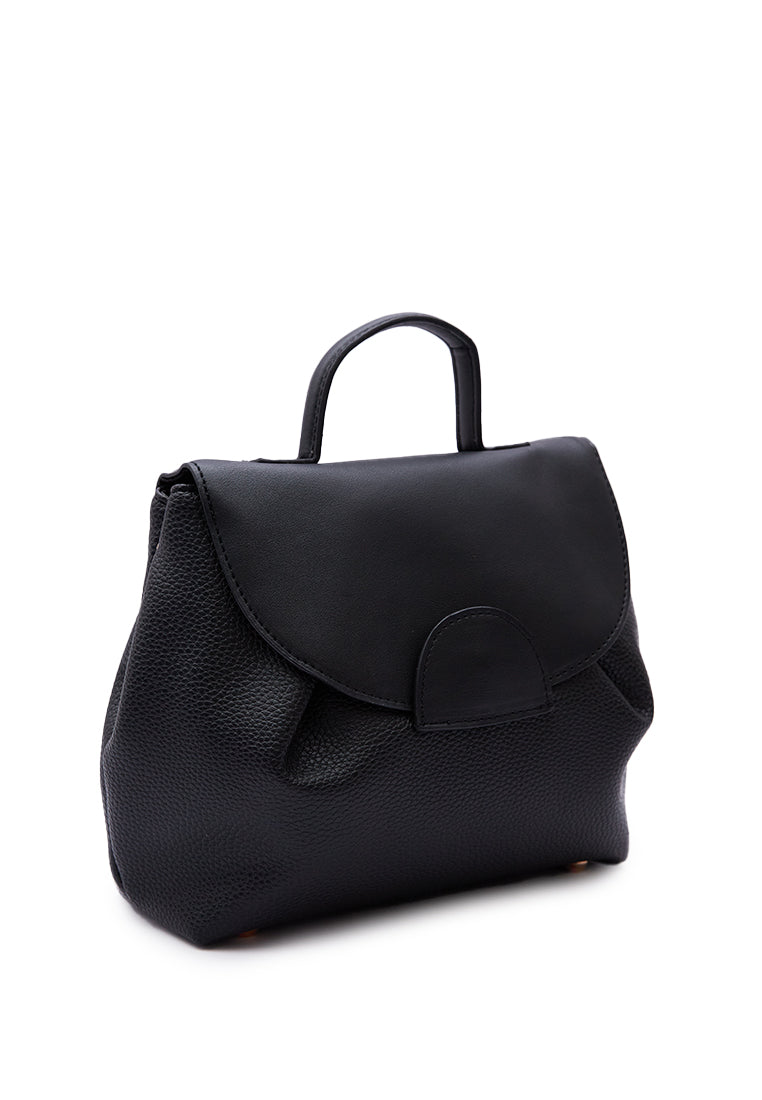 Black Sling Bag With Top Handle