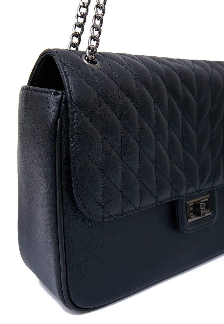 Chevron Quilted Handbag