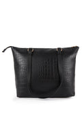 Black Leather Tote Bag
