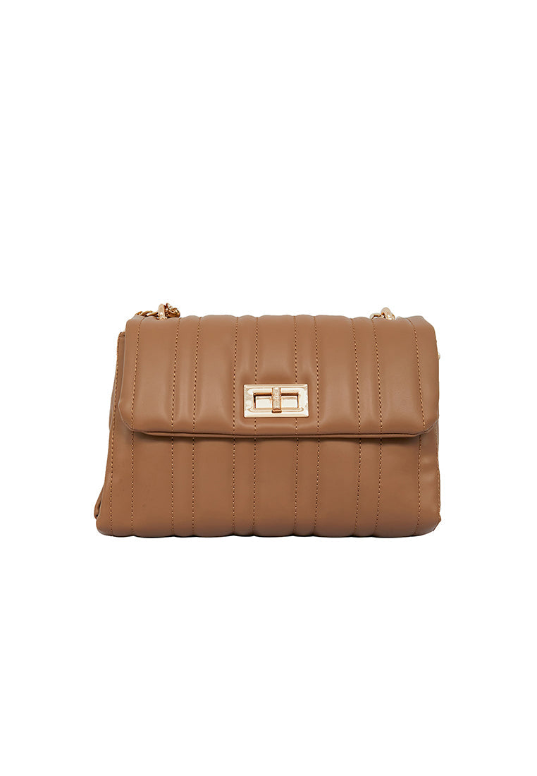 Chocolate Leather Shoulder Bag