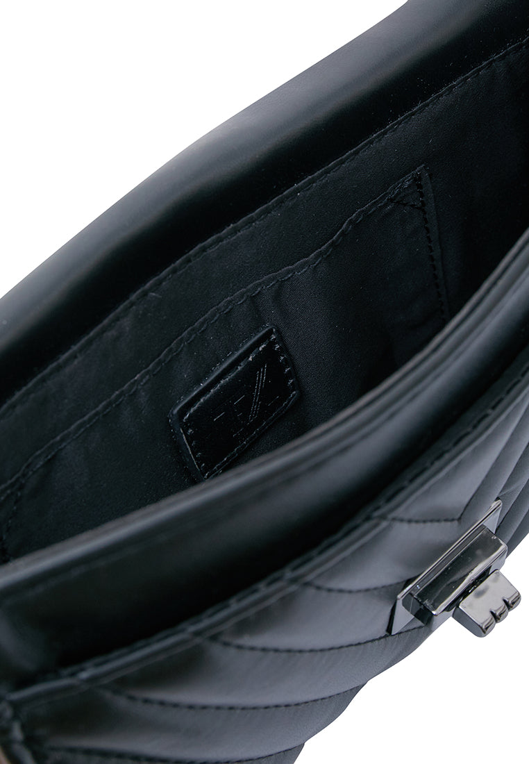 Black Quilted Chain Bag
