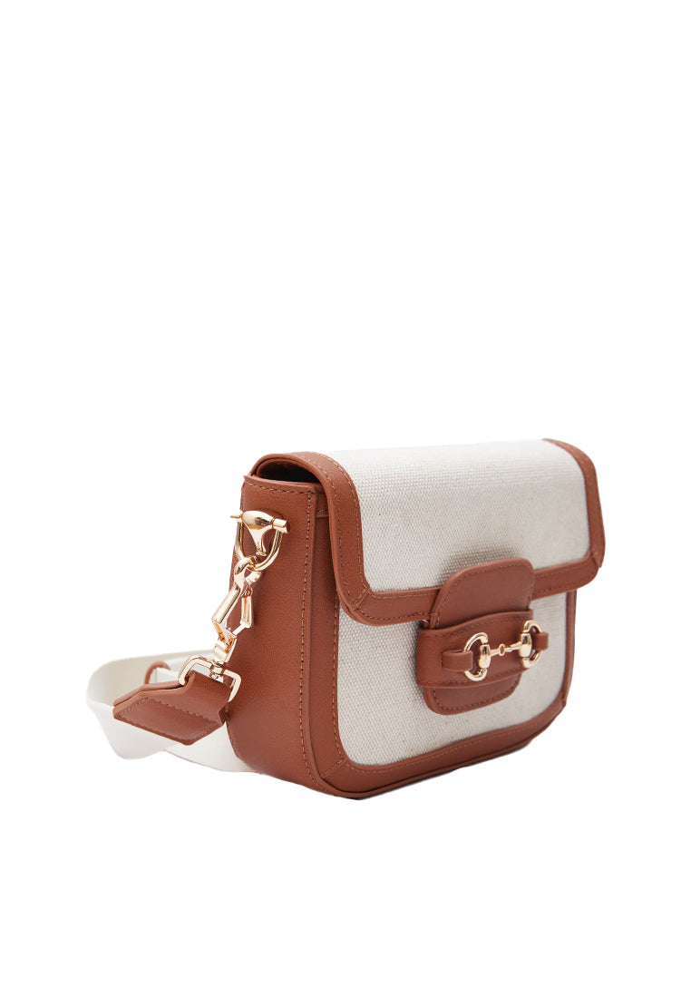 Brown Flap Sling Bag