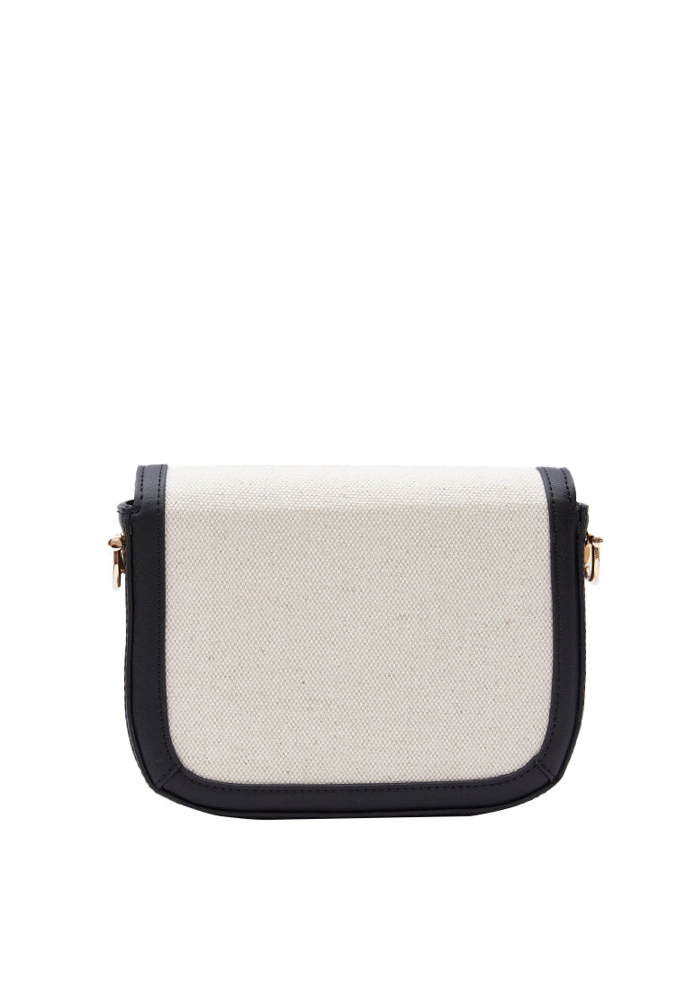 Black Flap Sling Bag