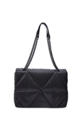 Black Leather Puffer Shoulder Bag