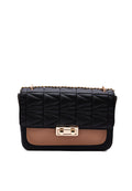 Black Quilted Flap Shoulder Bag