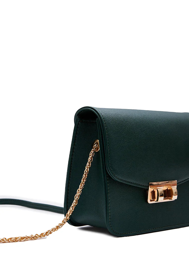 Emerald Flap Sling Bag