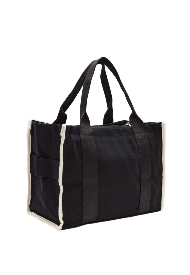 Contrast Piping Tote Bag