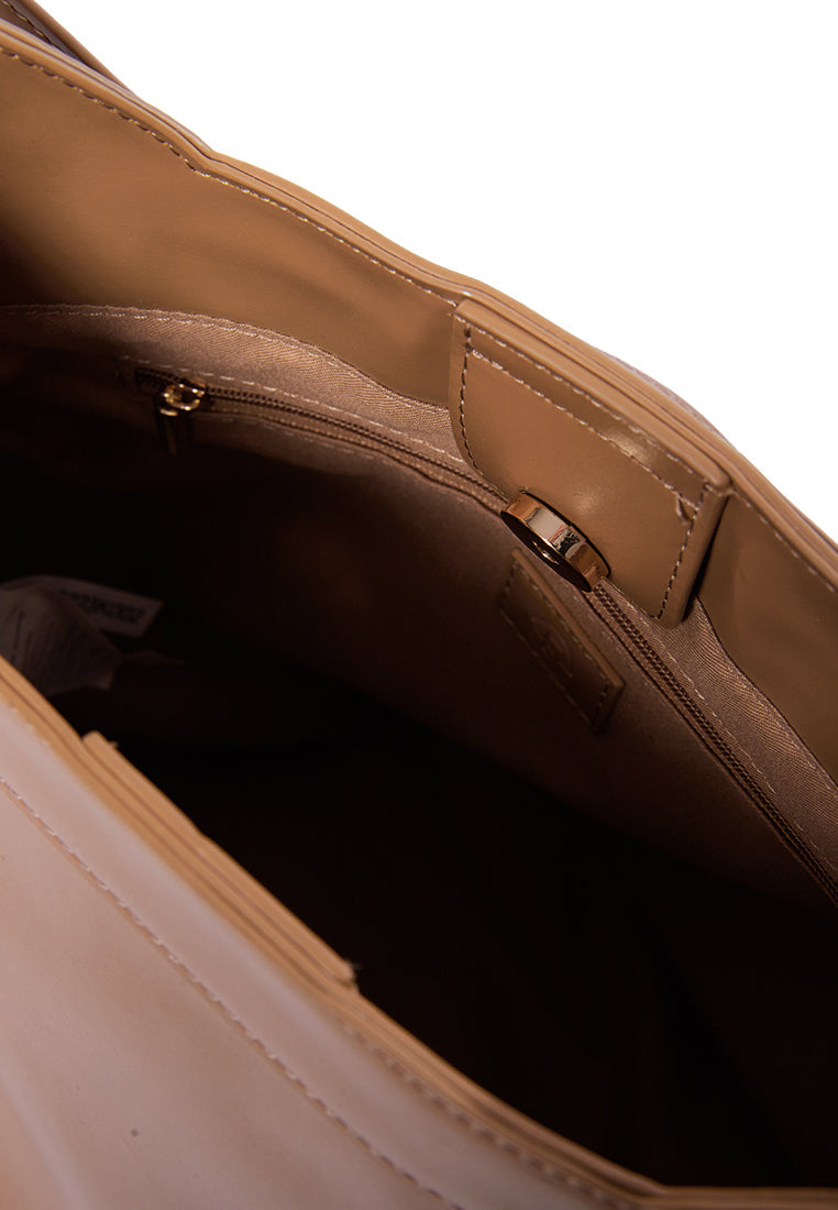 Tan Tote Bag With Adjustable Strap