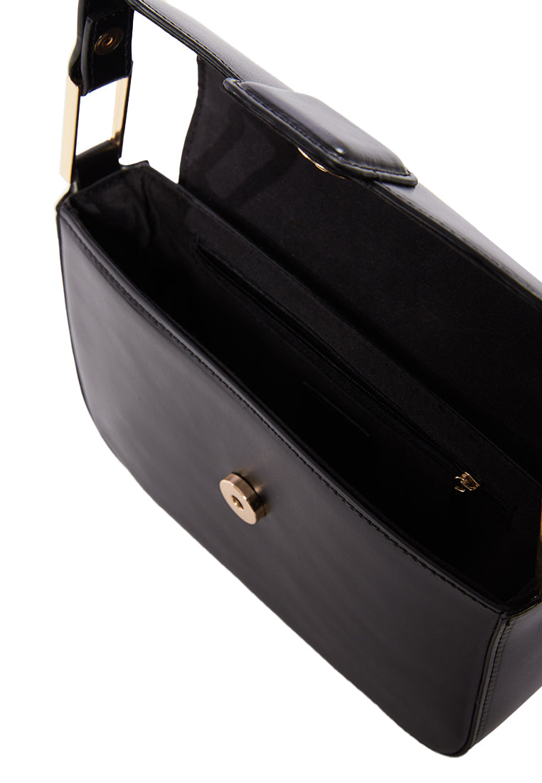 Black Baguette Bag
