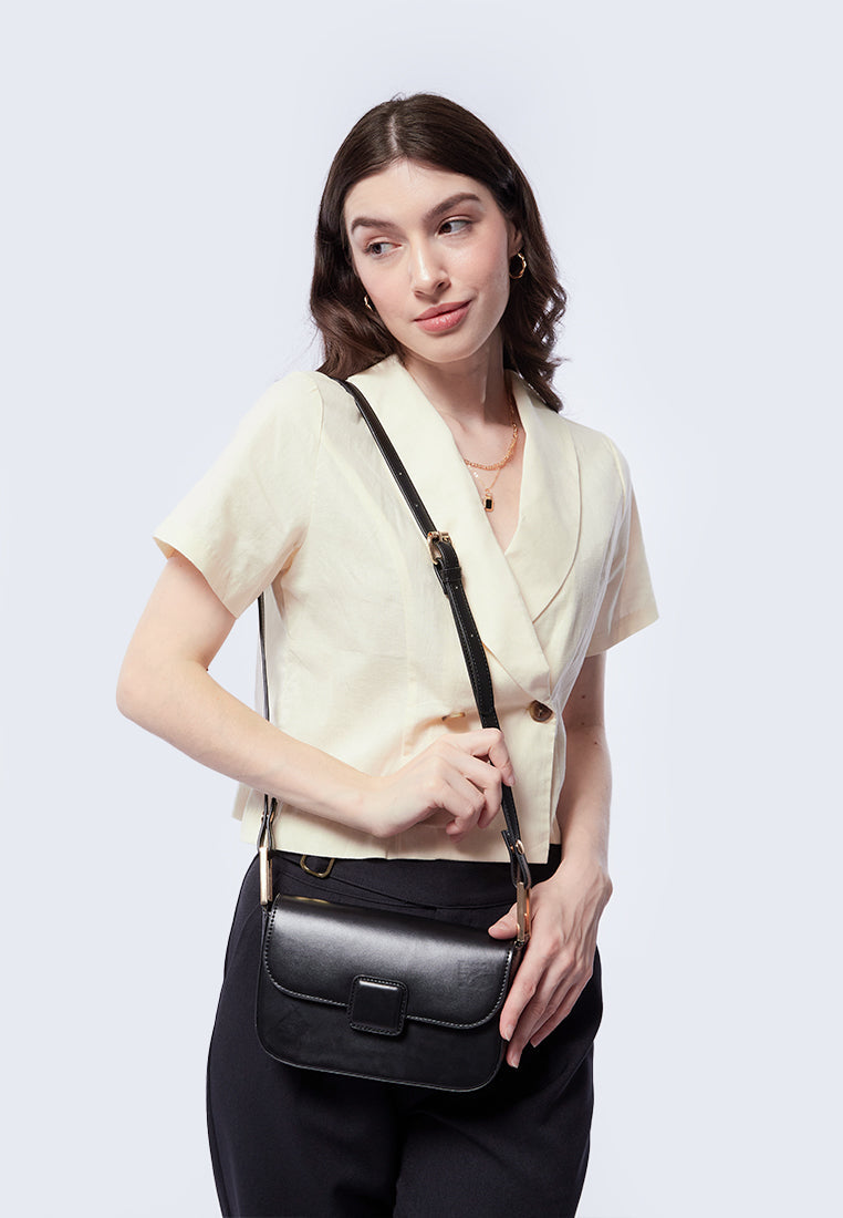 Black Baguette Bag