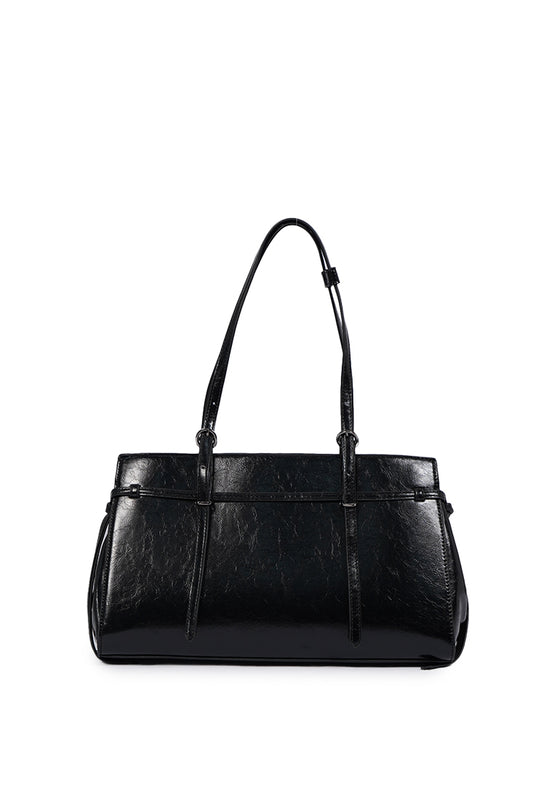 Black Leather Shoulder Bag