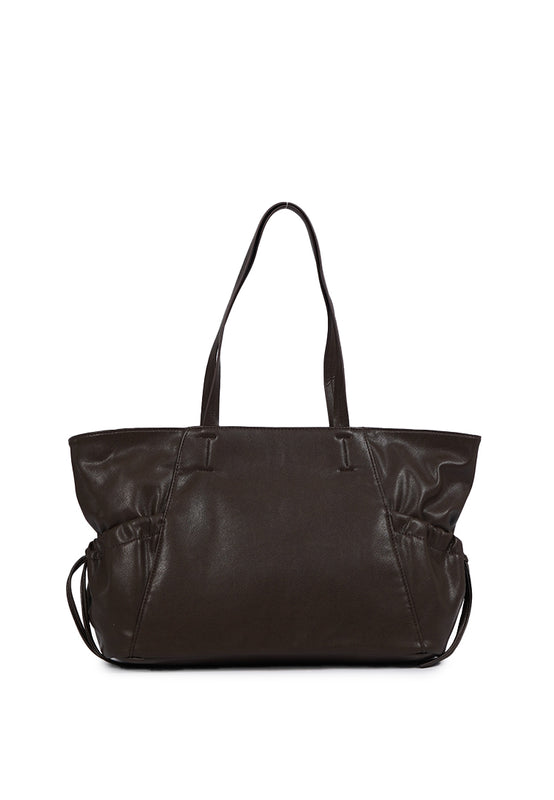 Dark Brown Leather Shoulder Bag